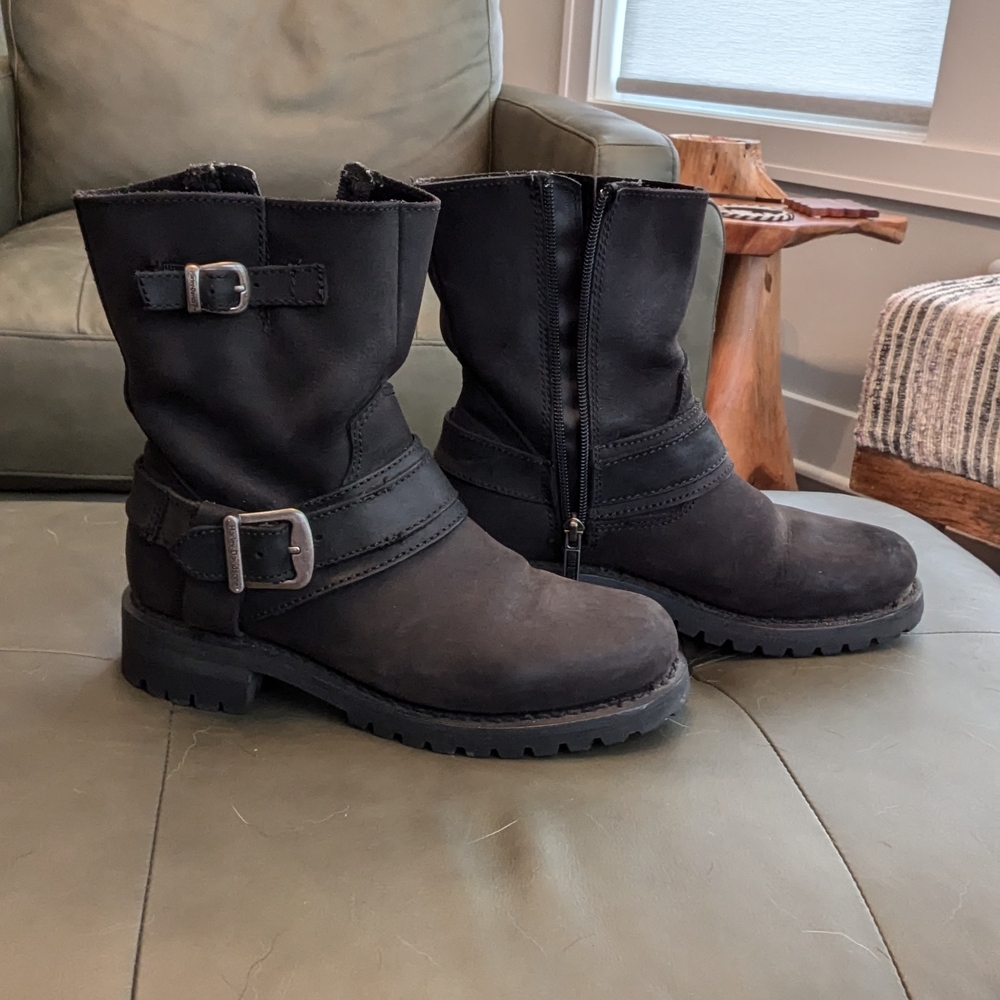 Harley-Davidson Black Leather Boots